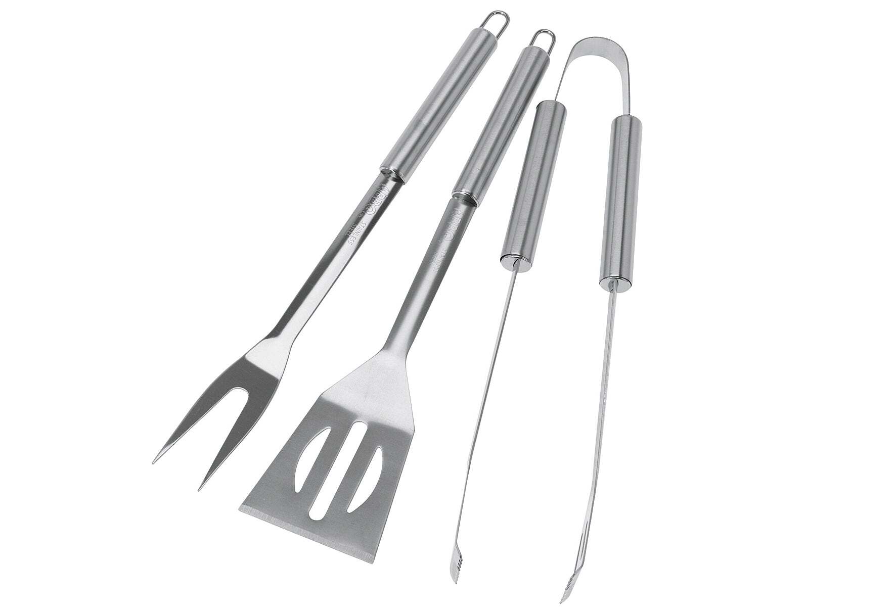 B2X Grillbesteck aus Edelstahl: Schaufel, Zange, Gabel 109485