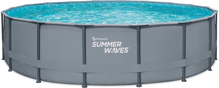 Summer Waves Elite Frame Pool | nadzemný bazén kruhový | kompletná sada | sivá | Ø 549x132 cm
