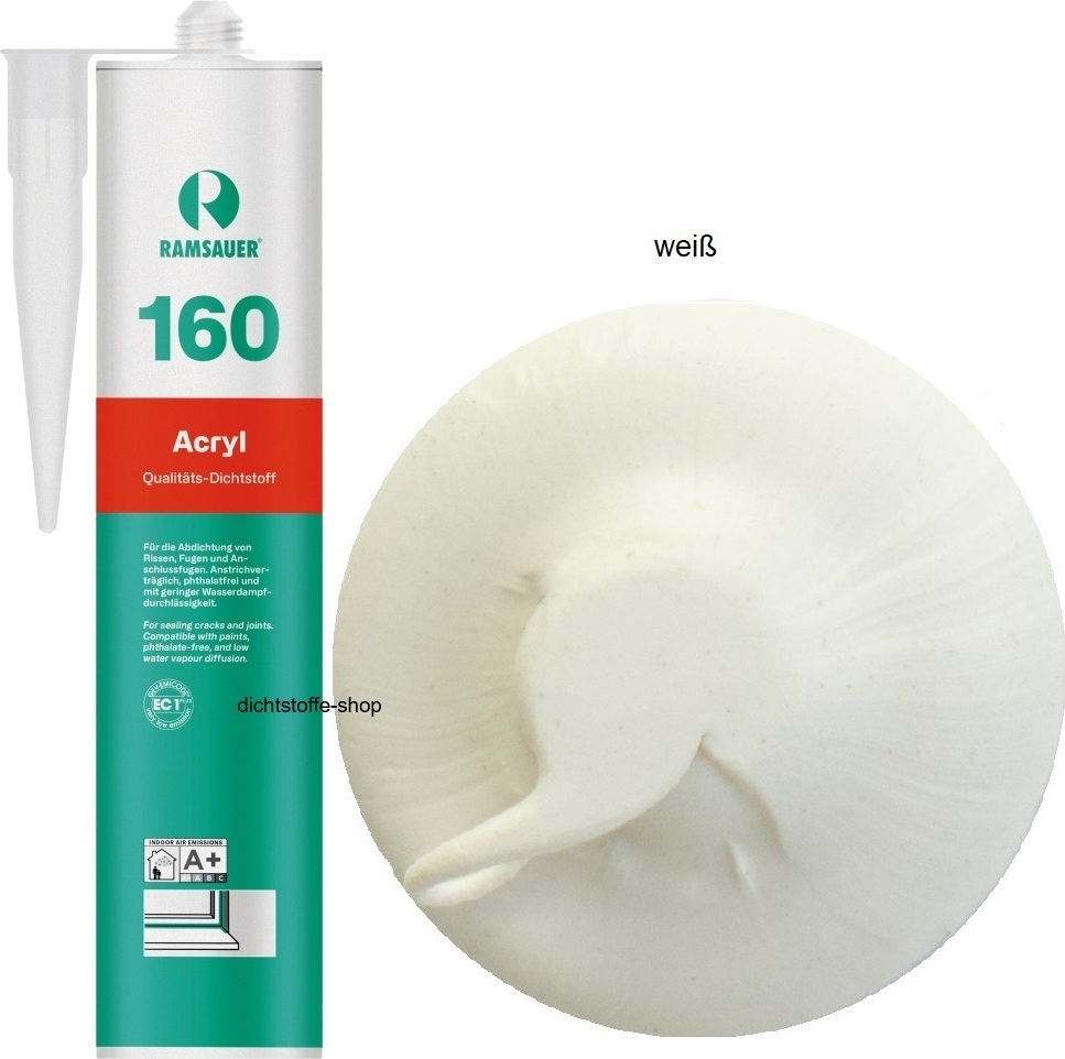 Ramsauer GmbH&Co.KG Ramsauer 160 Acryl 1K Acryl Dichtstoff 310ml Kartusche weiß 1300302