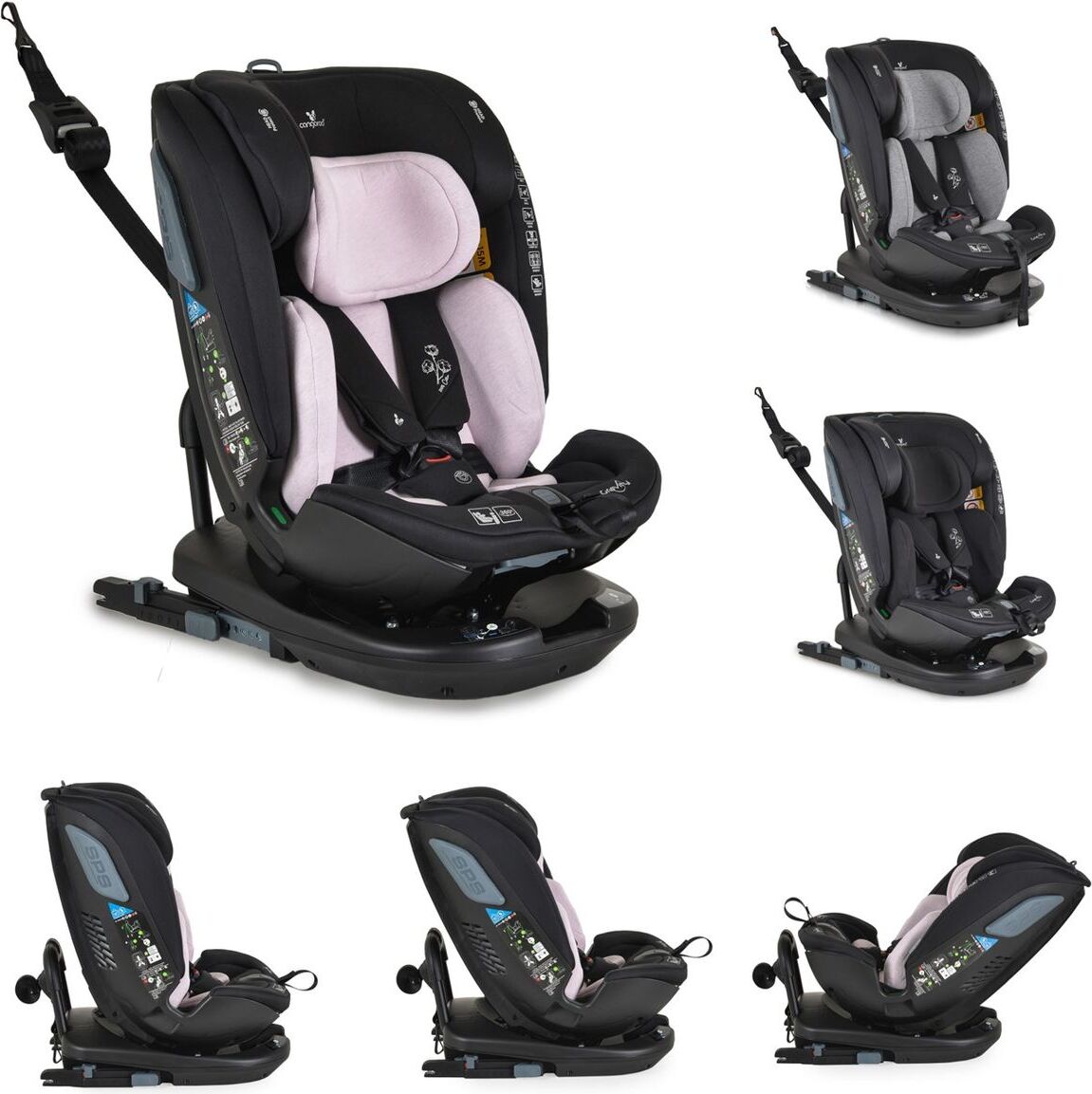 Cangaroo Autositz Zusatzautositz Gravity Pink 40-150 cm i-Size 111404