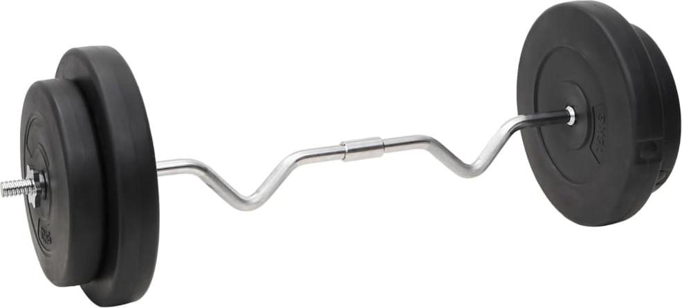 vidaXL Langhantel und Kurzhantel mit Gewichten 90 kg 3145030