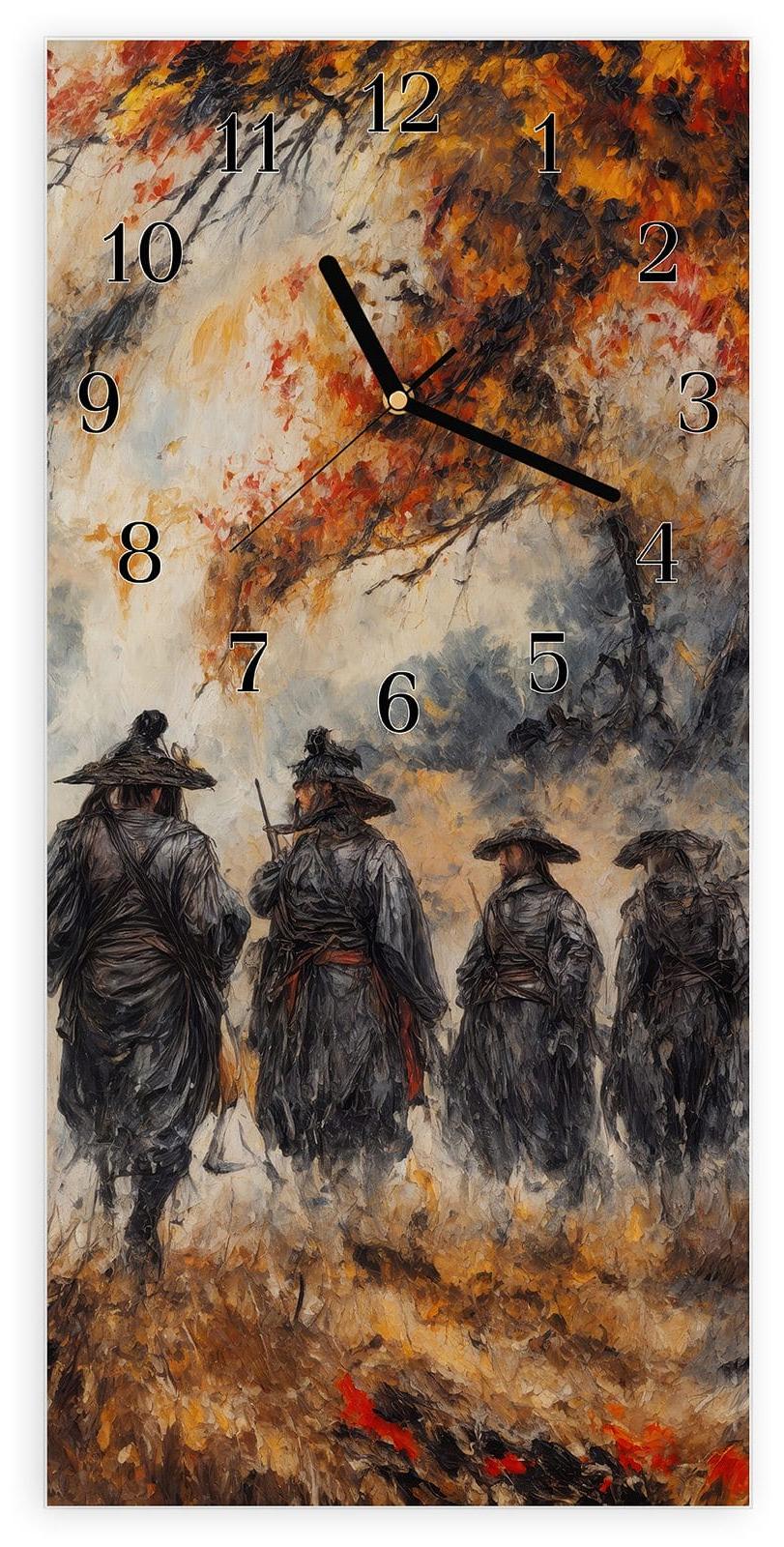 Primedeco Wanduhr aus Glas mit Motiv Spezialkräfte Herst- 30 x 60 cm - inkl. Aufhängesystem
