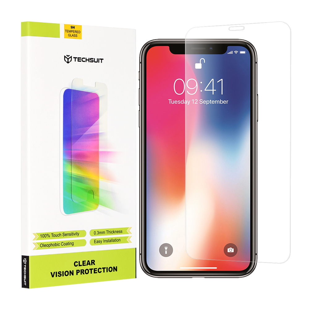 Ochranné sklo Techsuit Clear Vision Glass pre Apple iPhone XS / iPhone X / iPhone 11 Pro - Transparentné