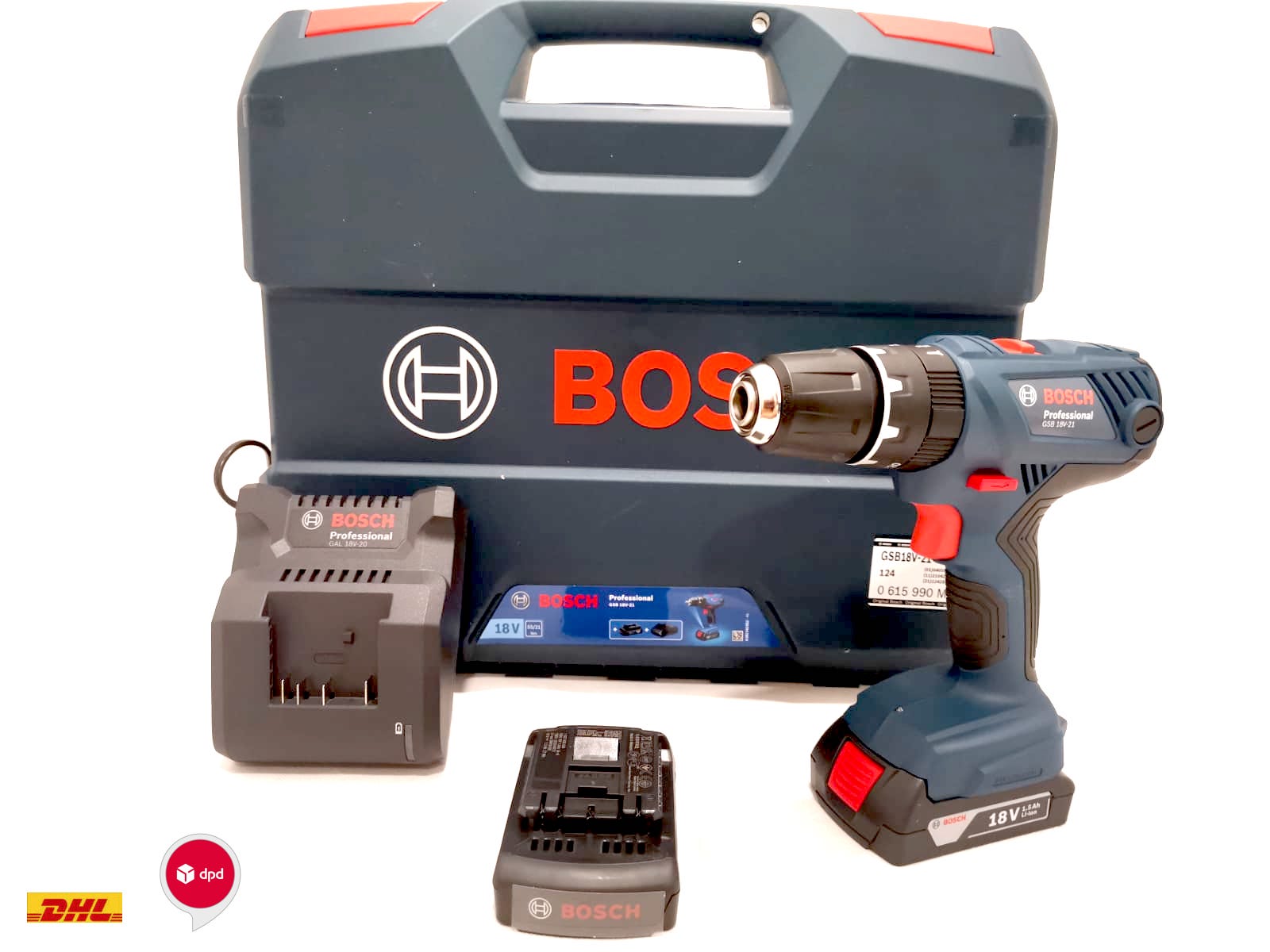 Bosch Professional akumulátorová príklepová vŕtačka GSB 18V-21 Professional v kufríku