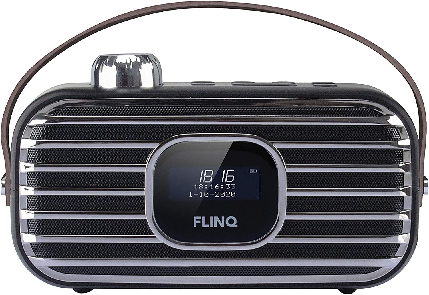 FlinQ DAB + Retro Radio Wireless Speaker Bluetooth Digitalradio Radiowecker grau RP-P315-E151-19