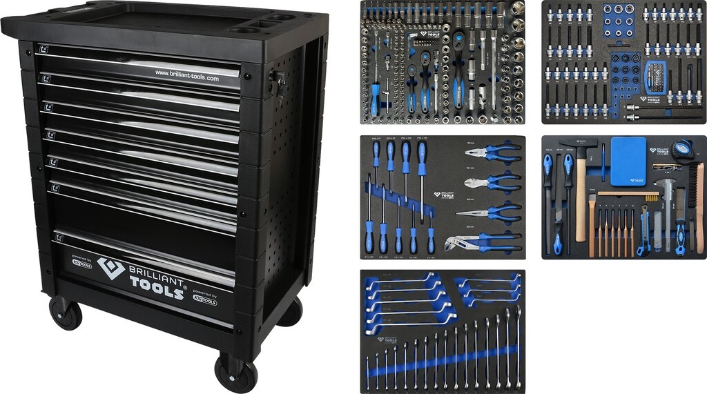 Werkstattwagen mit 7 Schubladen und 347 Werkzeugen