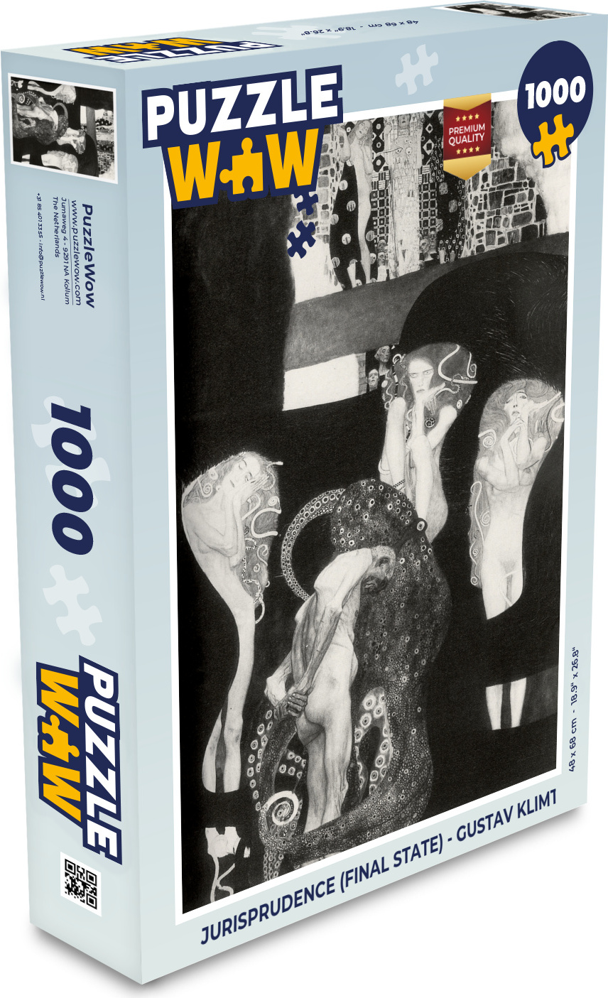 MuchoWow® Puzzle 1000 Teile Jurisprudenz (Endzustand) - Gustav Klimt - Spielzeug - Alt und Jung - Spiele - Puzzeln 136|322737320