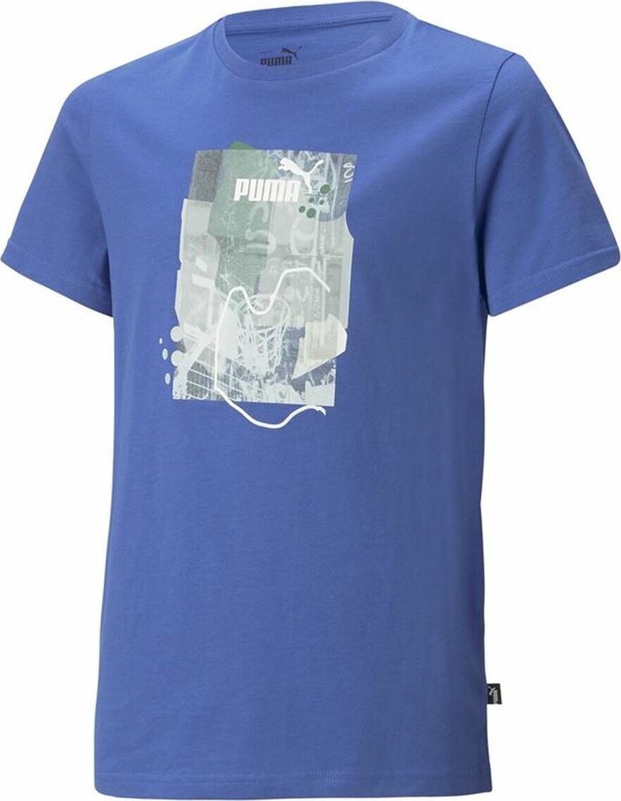 Jungen Kurzarm-T-Shirt Puma Essentials+ Street Art Grap Blau - 4-5 Jahre