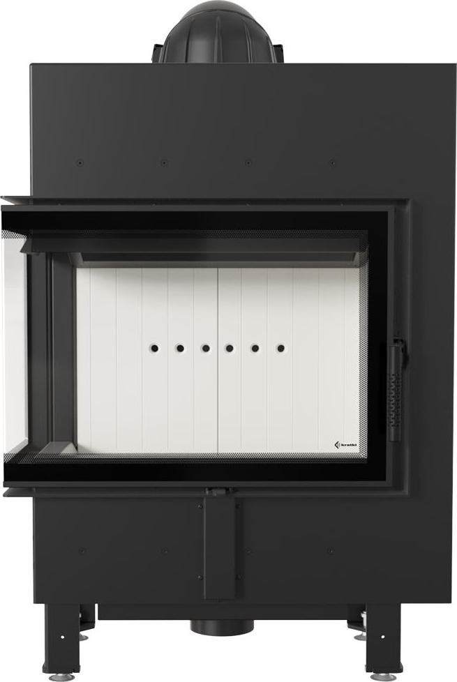 Oceľový krb KRATKI LUCY SLIM ľavý 8 kW Ø 160