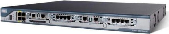 Cisco 2800 2801 Router - 2 porty - 2 porty RJ-45 - port pre správu - 8.0 - 128 MB - Fast Ethernet - 1U - montáž do stojana, stolný - 90 dní