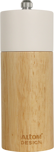 Altom Design Handmühle aus Holz für Salz und Pfeffer 14 cm weiß