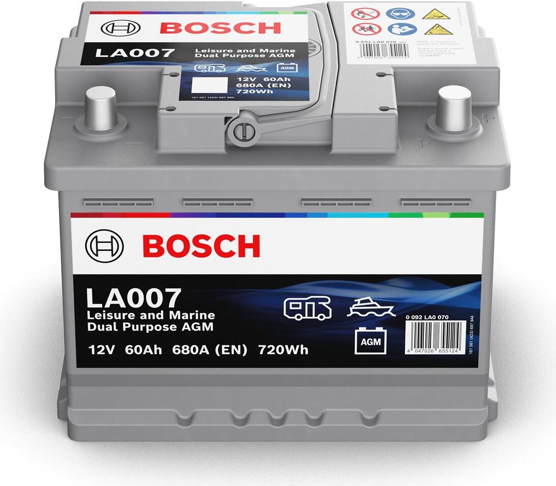 BOSCH Starterbatterie 12V 60Ah 680A/EN Batterie 0 092 LA0 070
