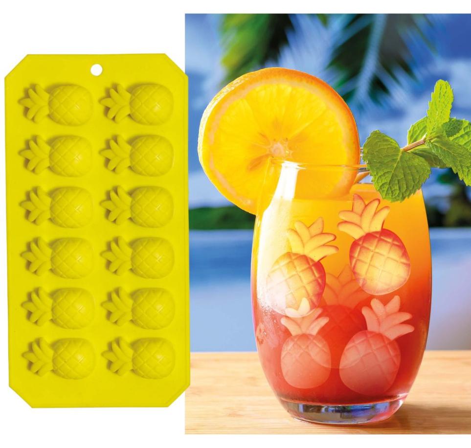 Horror-Shop Ananas Eiswürfelform 22cm | Partyzubehör - Sommerparty - Beach Party 59071