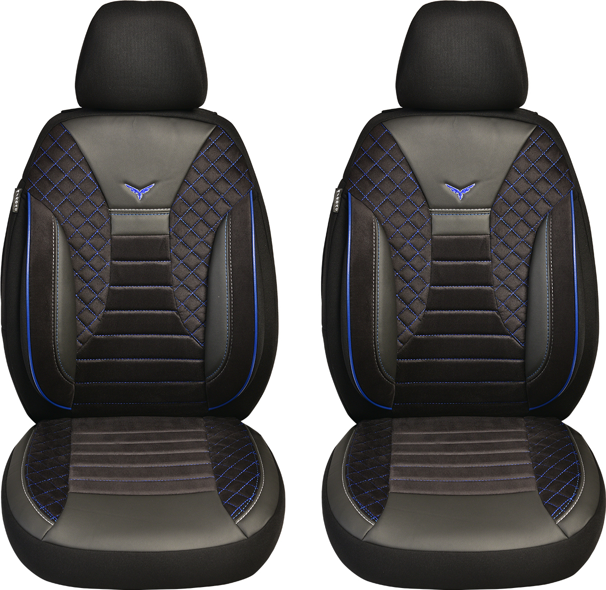 BREMER SITZBEZÜGE Schonbezüge Sitzbezüge für Mercedes Vito Viano W639 Bj 2003-14 in Schwarz/Blaue Naht PS806