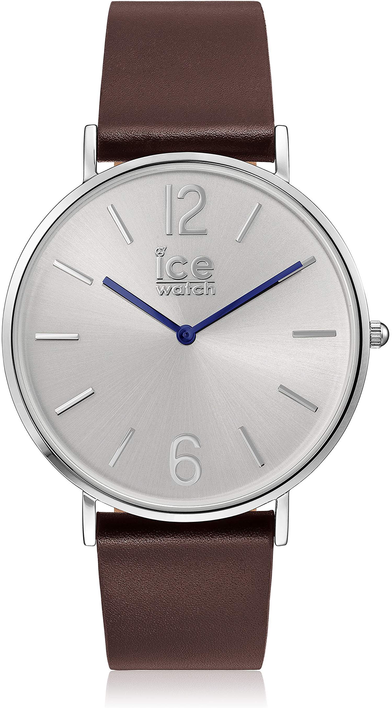 ICE-WATCH - CITY tanner Brown Silver - Hnedé pánske hodinky s koženým remienkom (001519)