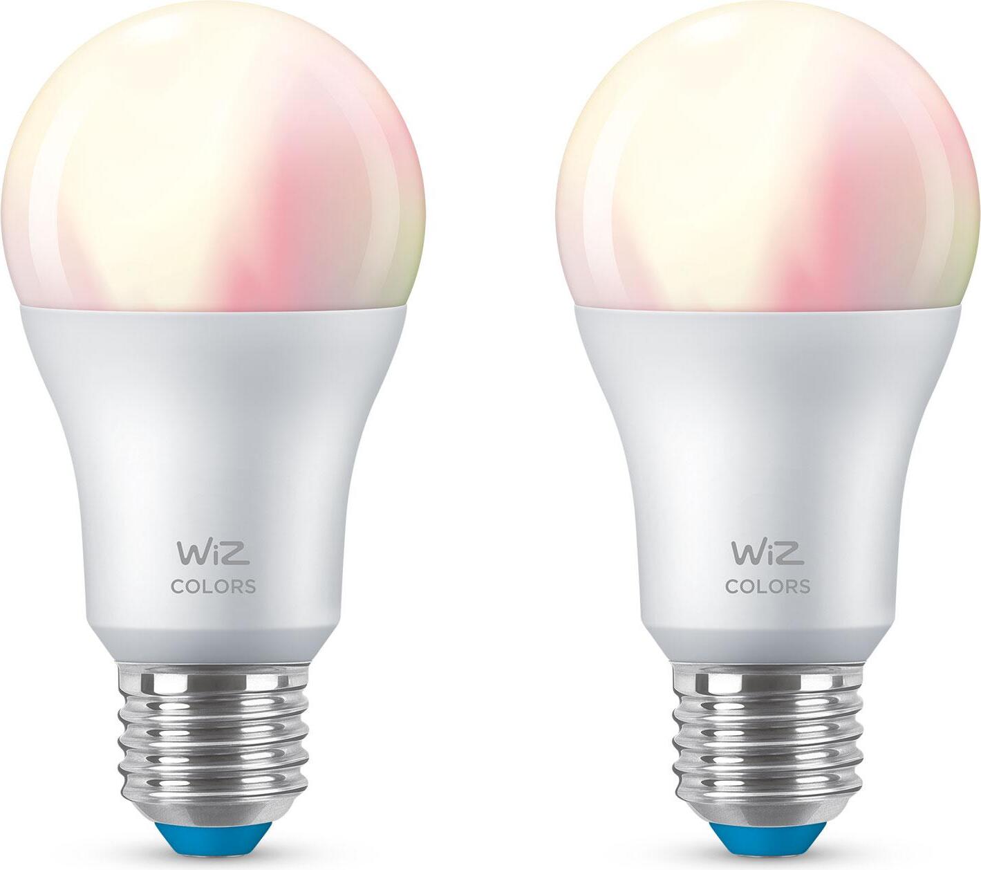 WiZ Smart Bulb E27 60W Äquivalent Dimmbar Weiß und Farbig Wi-Fi 9290023836AW