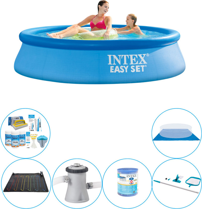 Súprava bazénov - 7 kusov - Intex Easy Set Round 244x61 cm