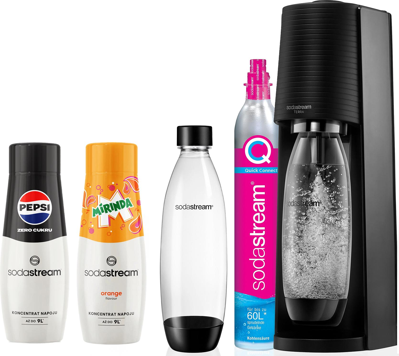 Sodastream Terra Saturator Kartuschenflasche 1L + Pepsi Mirinda