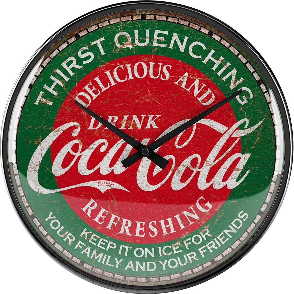 Nostalgic Art Nostalgic-Art - Wanduhr - Coca-Cola - Thirst Quenching Green 51215