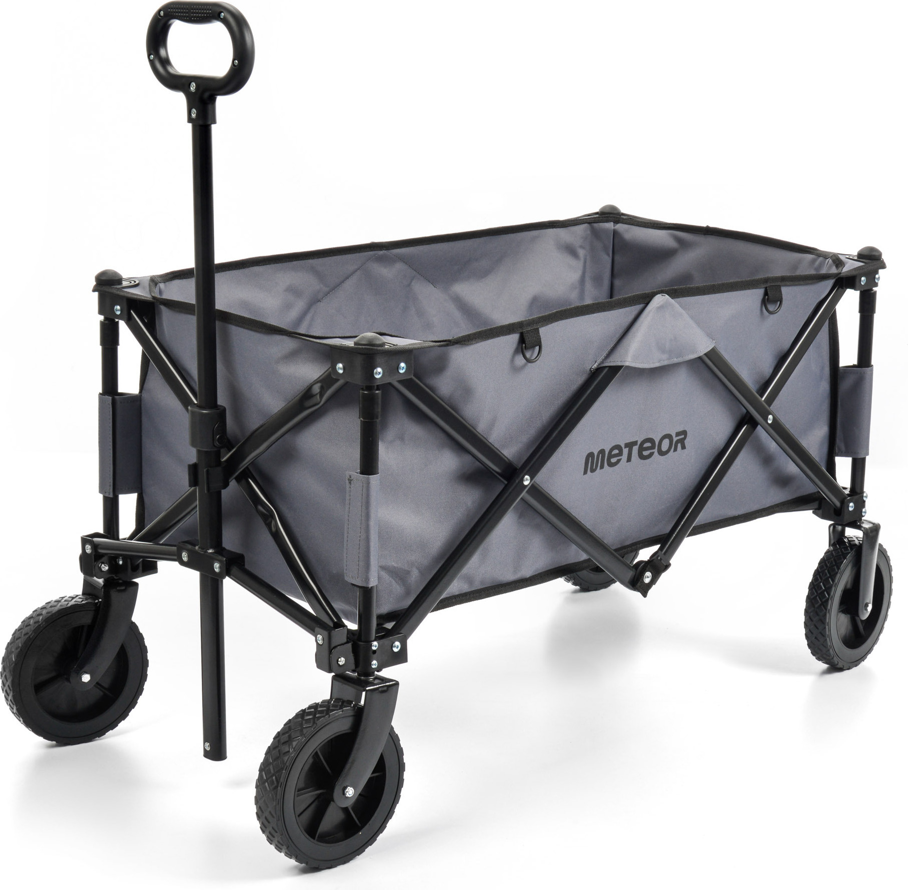 Bollerwagen faltbar offroad, Faltbollerwagen, Klappbollerwagen für Strand, Garten, Einkäufe Meteor X-300 Grau 16906