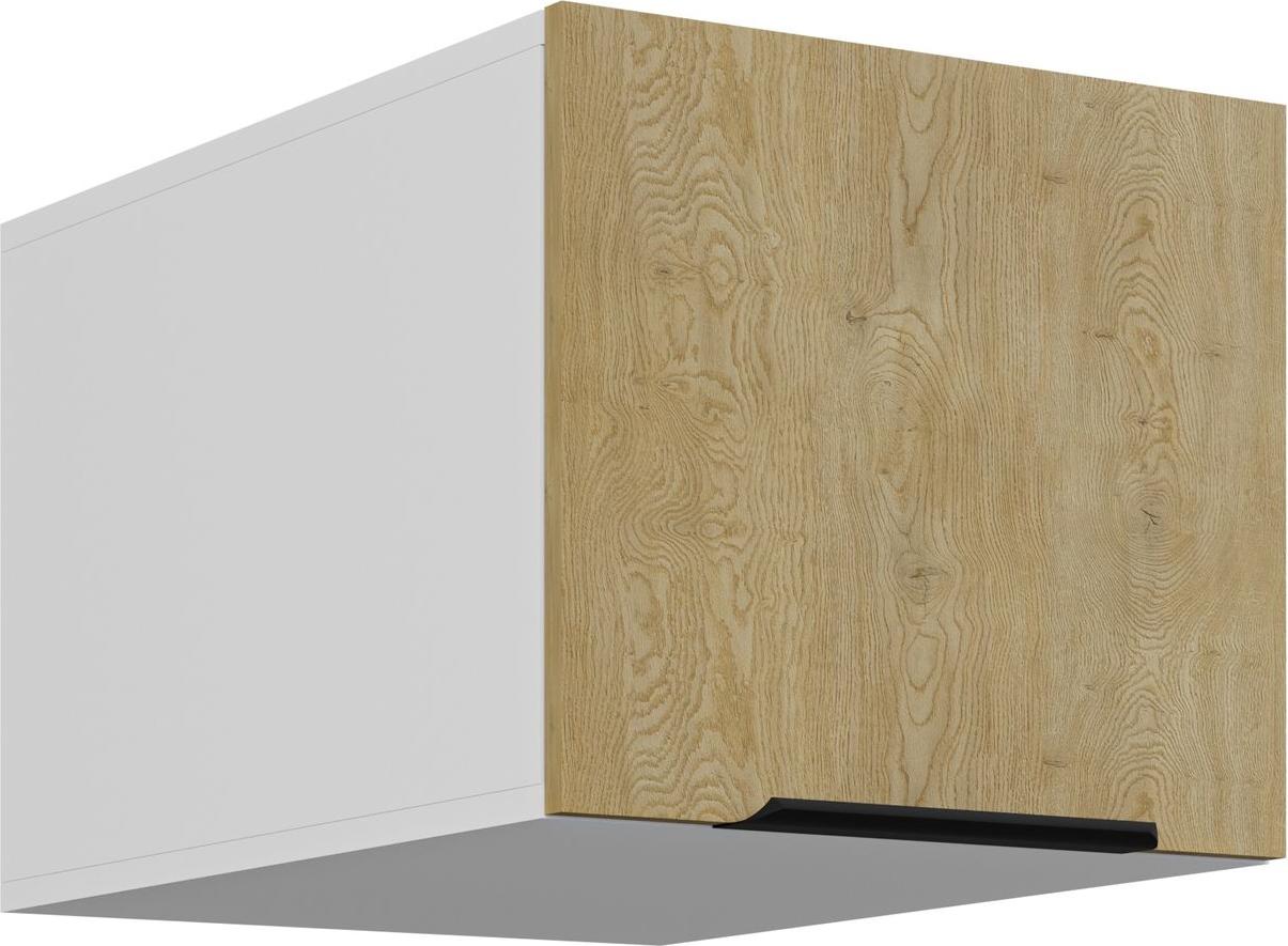 Küchenpreis-Bombe Aufsatzschrank Hochschrank 40 cm CREMONA Eiche hell + Weiß matt Küchenzeile Küchenblock Küche Einbauküche