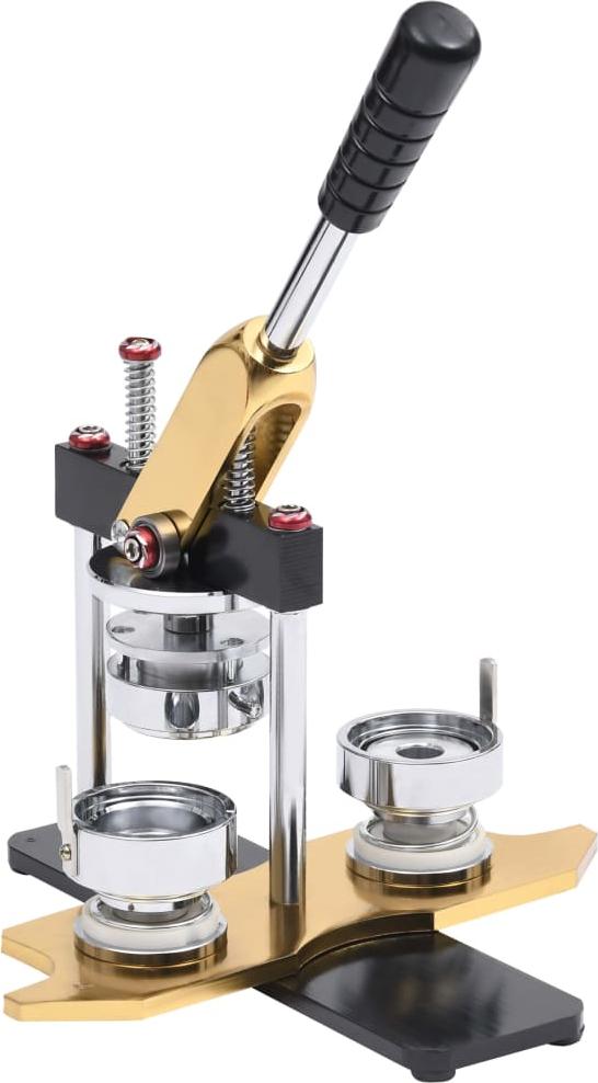 vidaXL Buttonmaschine mit 500 Button-Teilen 37 mm Drehstanze 3056506