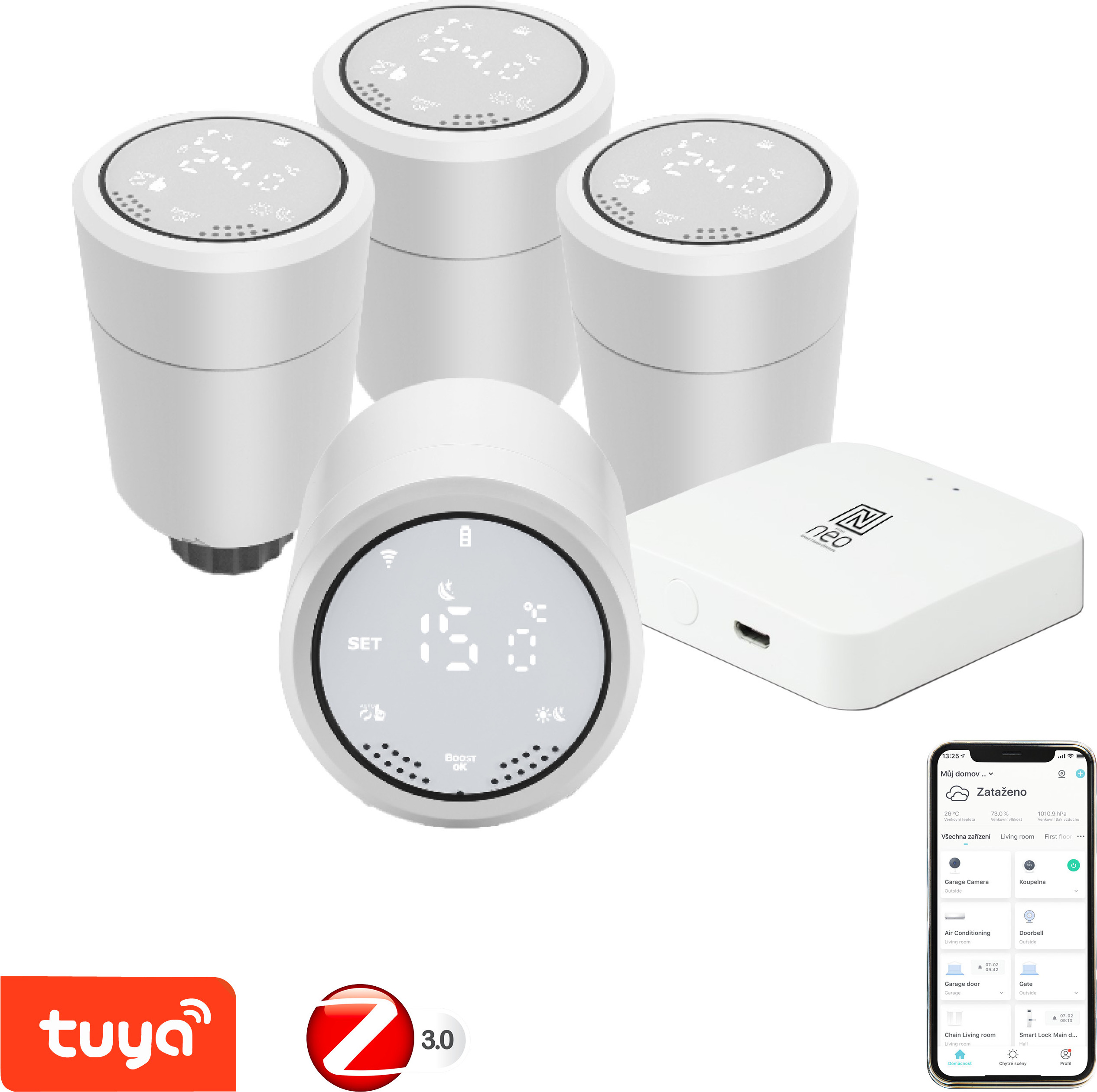 Immax NEO Smart Thermostat 4+1 Starter Kit, Zigbee, TUYA 07732C