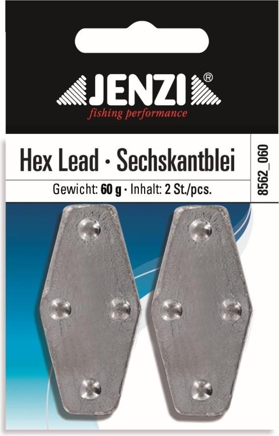 Jenzi Hex Lead Sarg- oder Sechskant-Bleie Bleigewichte 60g 2 Stk. 8562 060