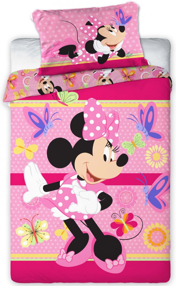 Bettwäsche für Kinder Mickey Minnie Mause Freunde Lizenz Disney Baumwolle 53F 