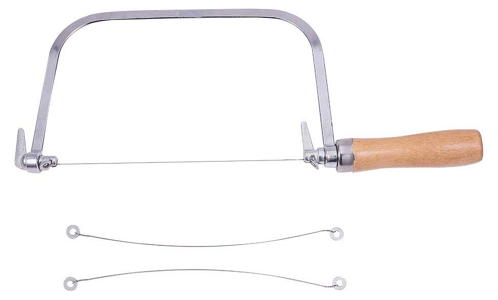 OEM Seifenschneider mit Holzgriff - Drahtschneidewerkzeug für Seifen, Kerzen, Wachs und Käse - 1 Stück