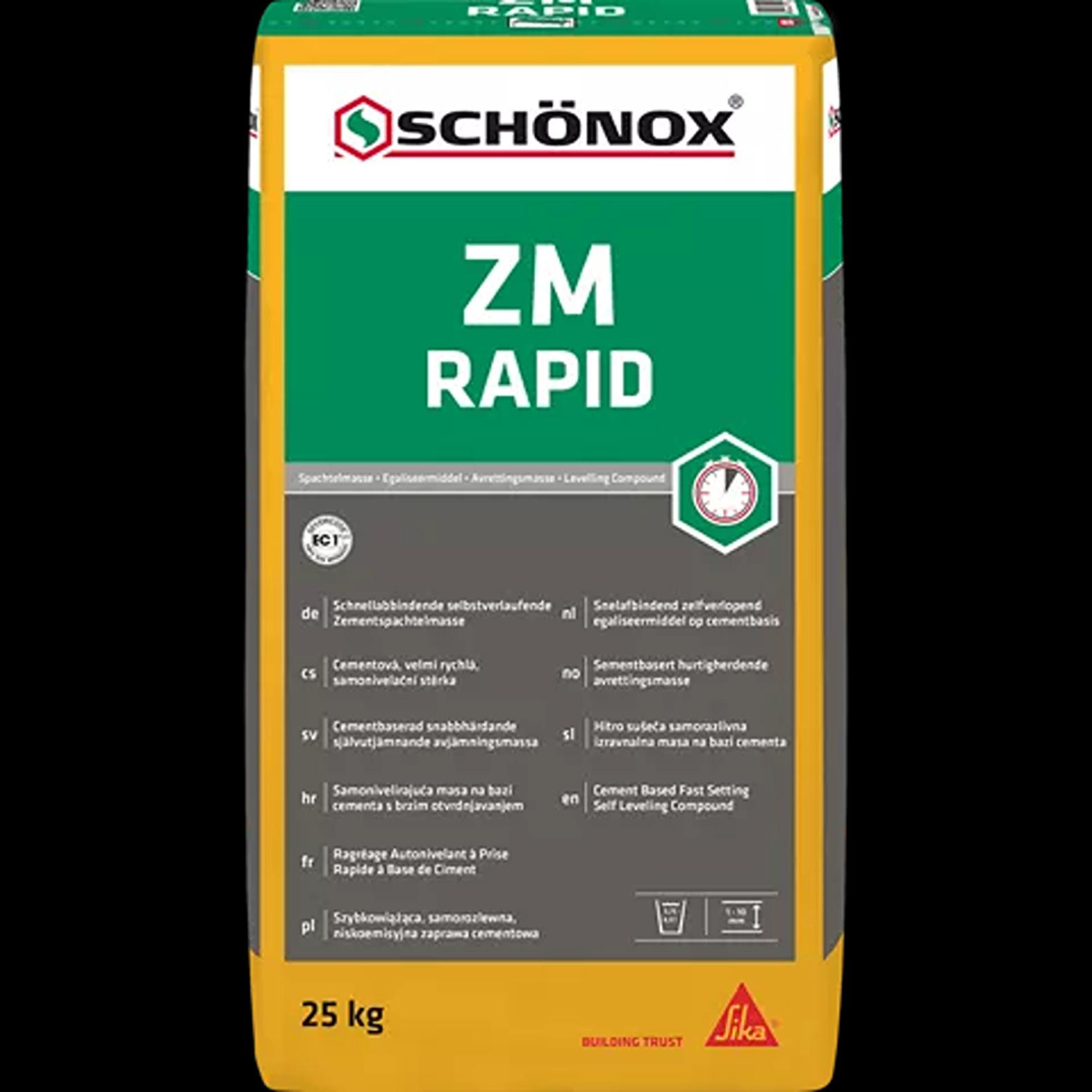 Akzo Nobel SCHÖNOX ZM RAPID emissionsarme, schnellabbindende Zementspachtelmasse 25 Kg Sack NEW-9226