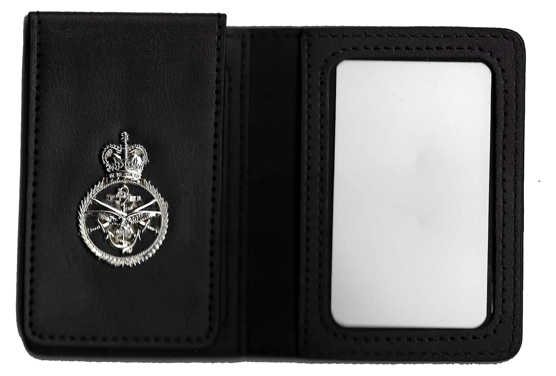 Markenlos British Army MOD90 Ausweishülle Leder Geldbörse UK Militär Personalausweis Verteidigungsministerium, Schwarz, Tasche, Casual