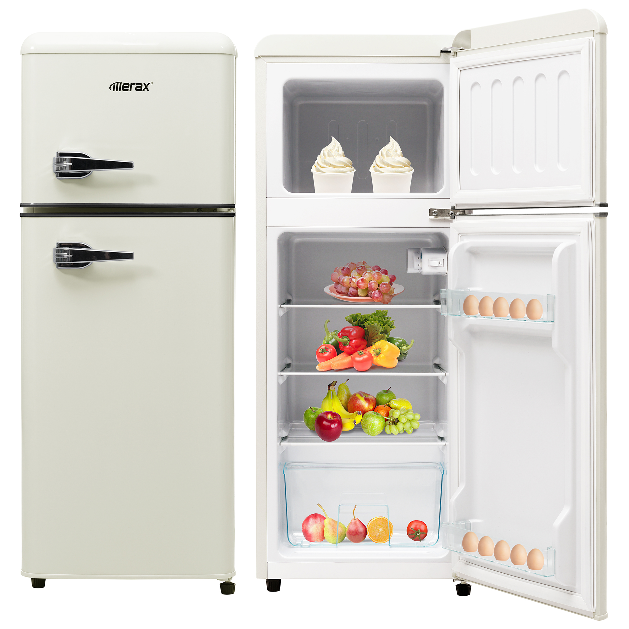 90L Mini-Kühlschrank Standkühlschrank Gefrierschrank 48,5 x 49,5 x