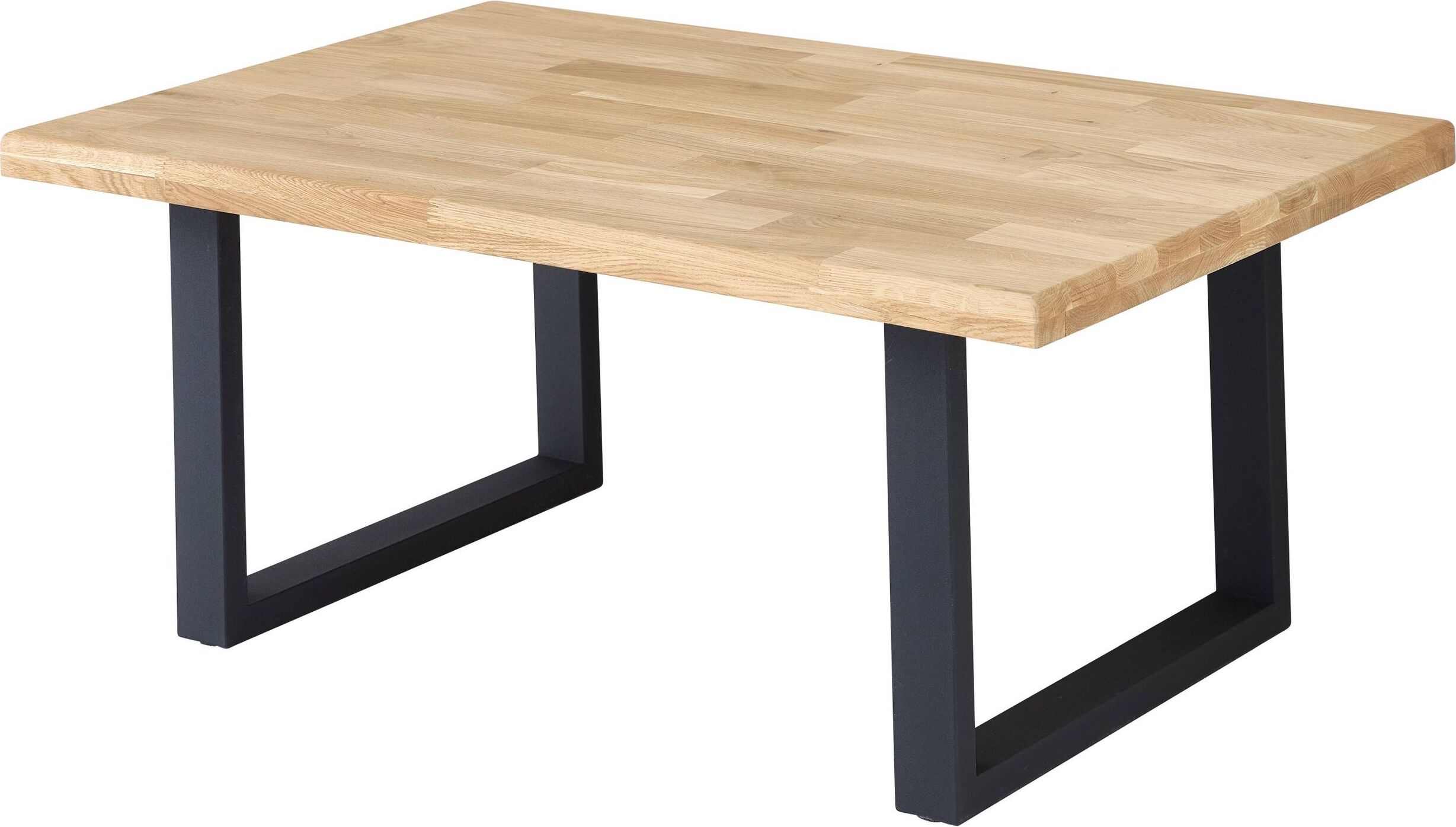 MS Wohnstudio Couchtisch CHRIS U 110 x 70 Eiche massiv geölt Metallgestell U-Form 83-C12-07