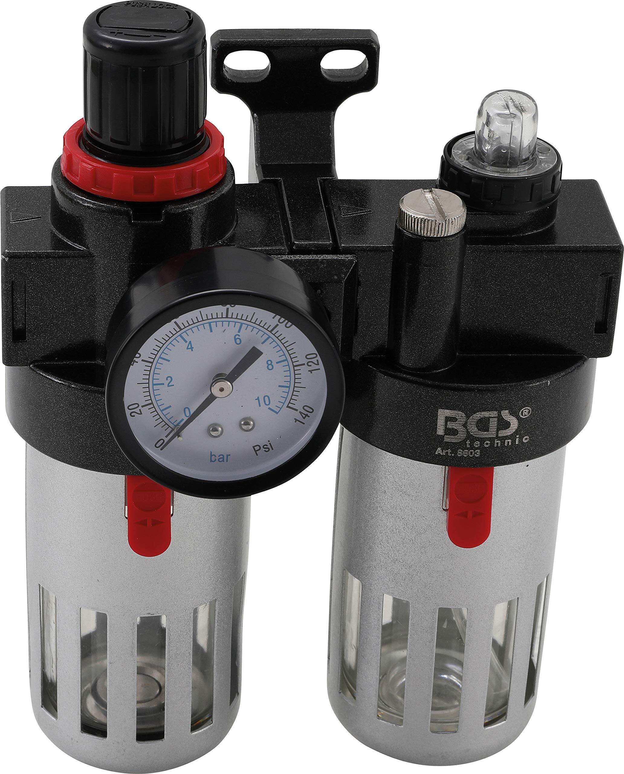BGS technic BGS 8603 Druckluft-Filter/Öler-Einheit mit Druckregler