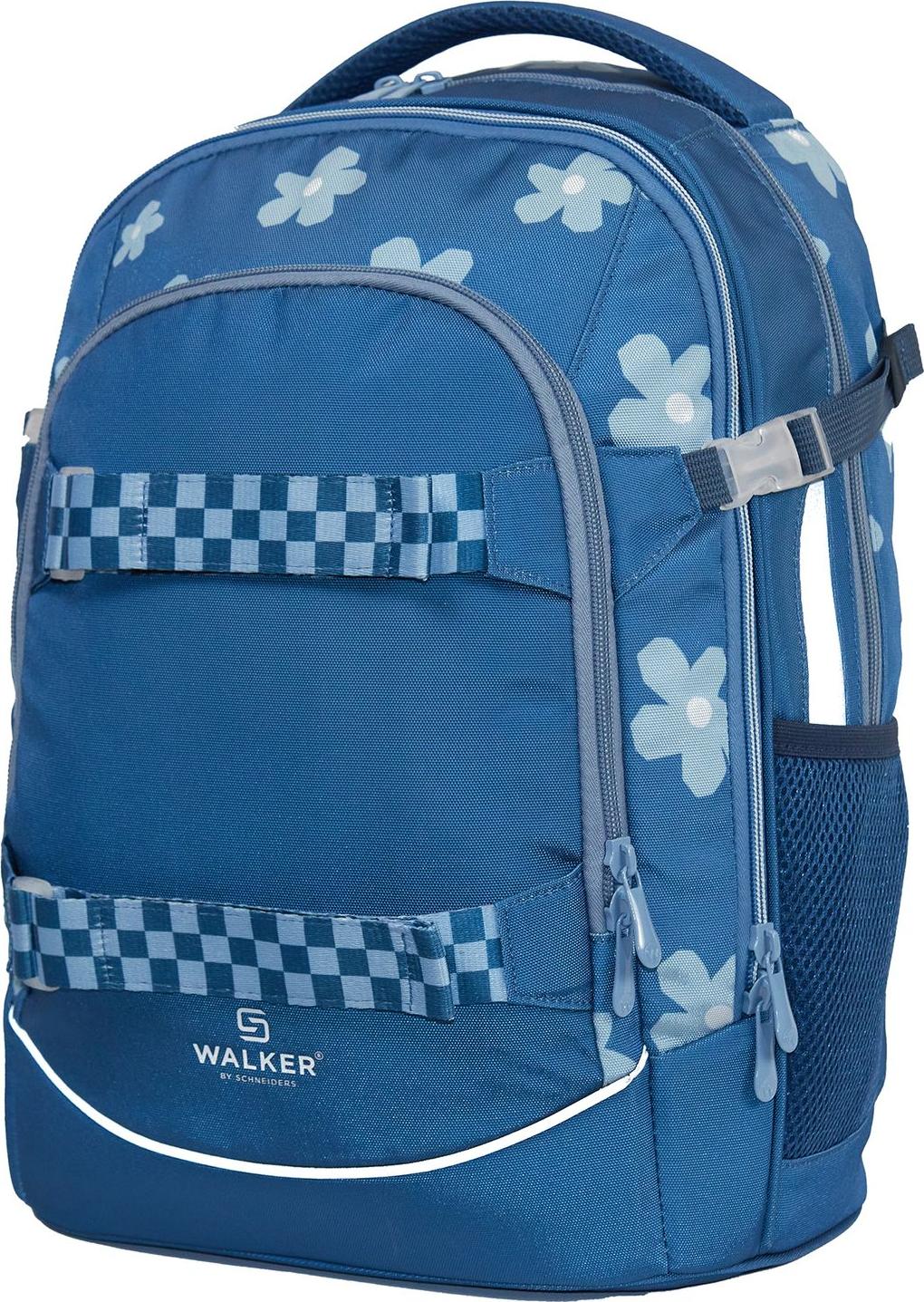 walker® 42041-344 Schulrucksack Fame - Uni 90ies Flower blue