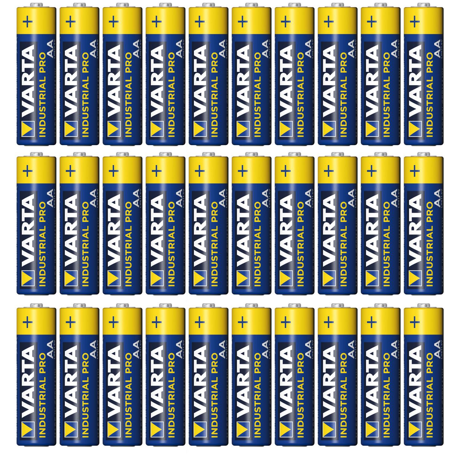 30x R-06 LR6 AA 1,5V Alkalibatterie Varta Industrial 4006