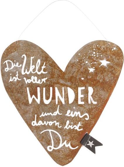 Good old Friends Herzschild "Die Welt ist voller Wunder" 15796