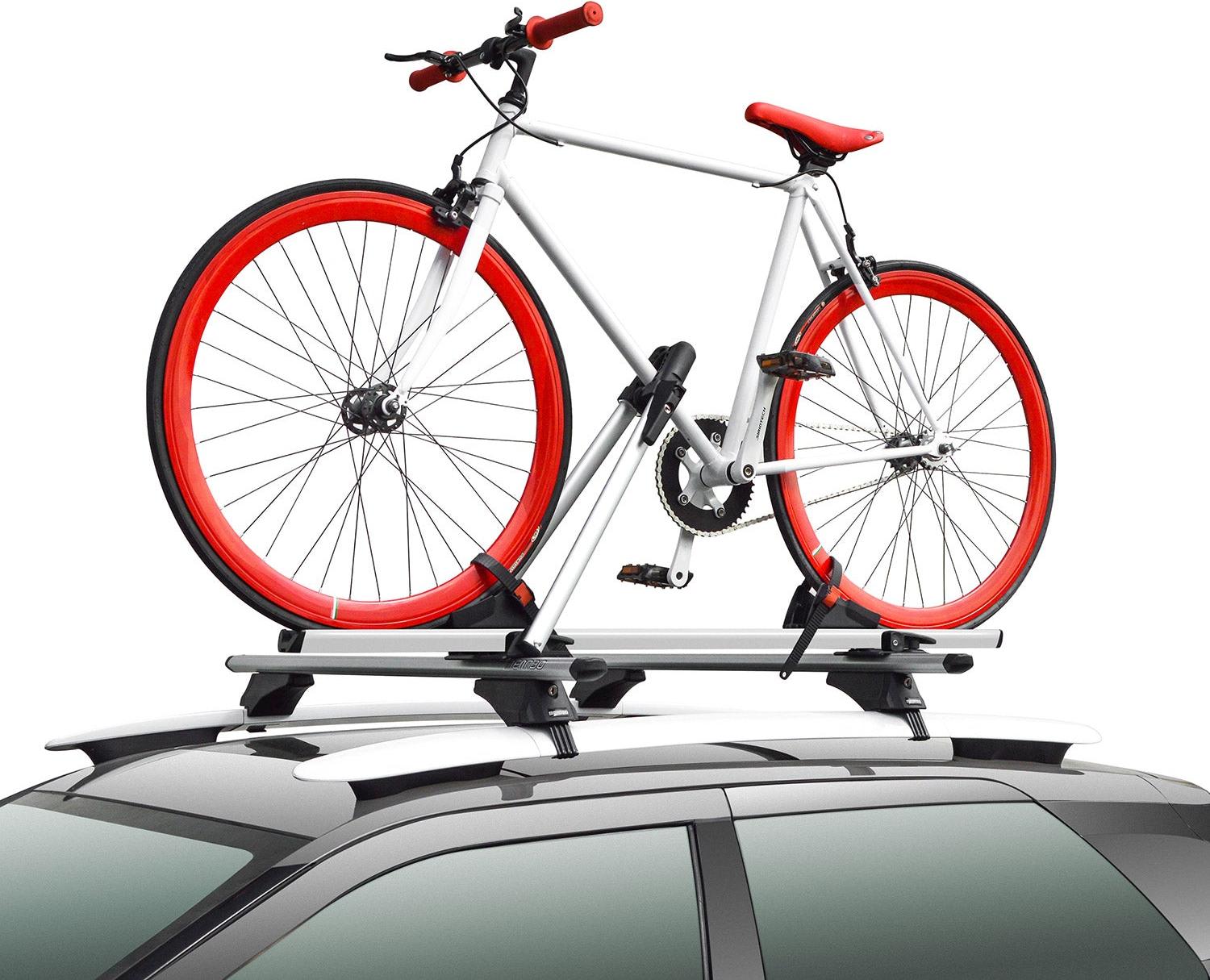 OMAC Menabo Fahrradträger Juza Dachfahrradträger für 1 Fahrrad bis 15kg Alu