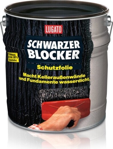 Lugato Schwarzer Blocker Schutzfolie 2,5 L - Wasserdichter, flexibler Bitumenanstrich 1075401