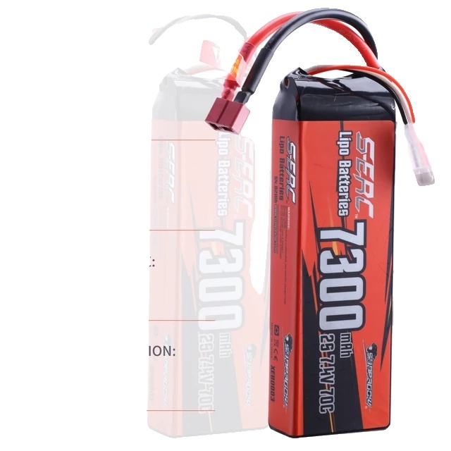 Lipo batéria, kapacita 6000mAh, kompatibilita s konektorom Deans T, 7300mAh-2S-70C-T