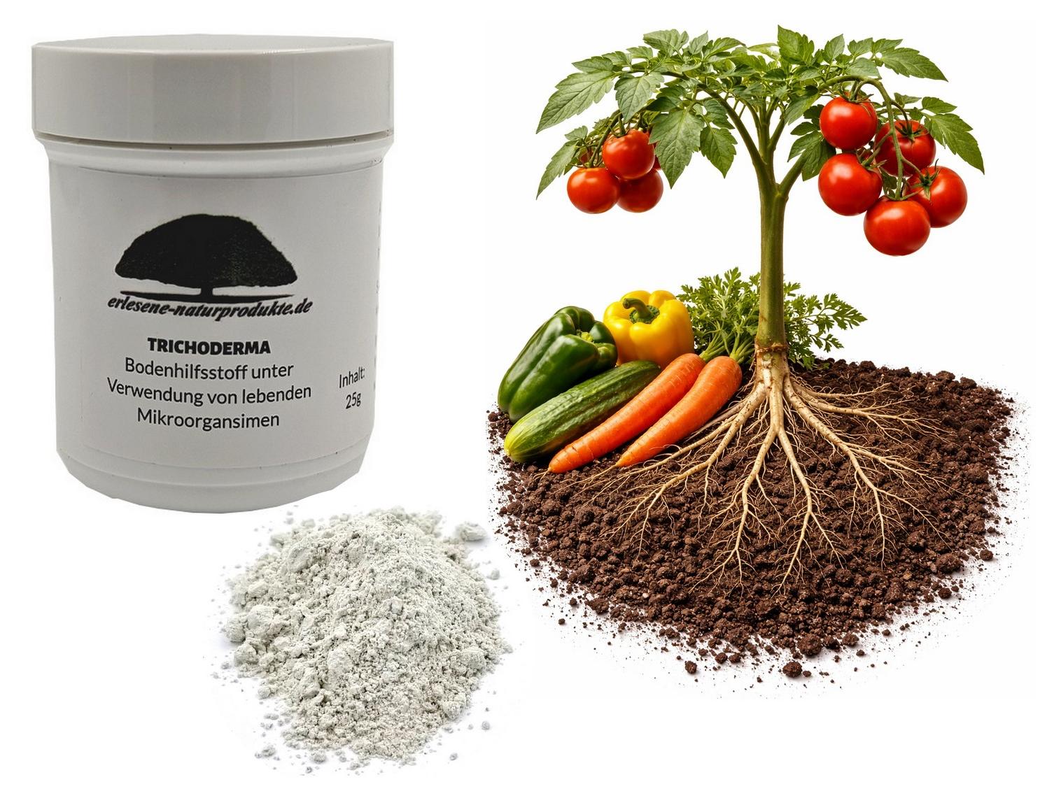 erlesene-naturprodukte GmbH Trichoderma 25g Bodenhilfsstoff unter Verwendung von lebenden Mikroorgansimen