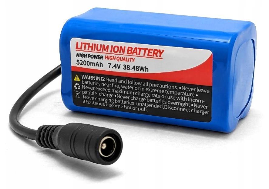GOMEDIA Akku Li-Ion 5,2 Ah 5200 mAh 7,4 V Futterboot BAT_5.2AH_BOAT