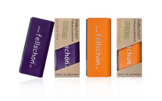 Fellschön Fellwechsel Helfer Fellschön-Bürste Saison Farben 2023 aus recyceltem Material, Farbe:purpur-lila NEW-53152