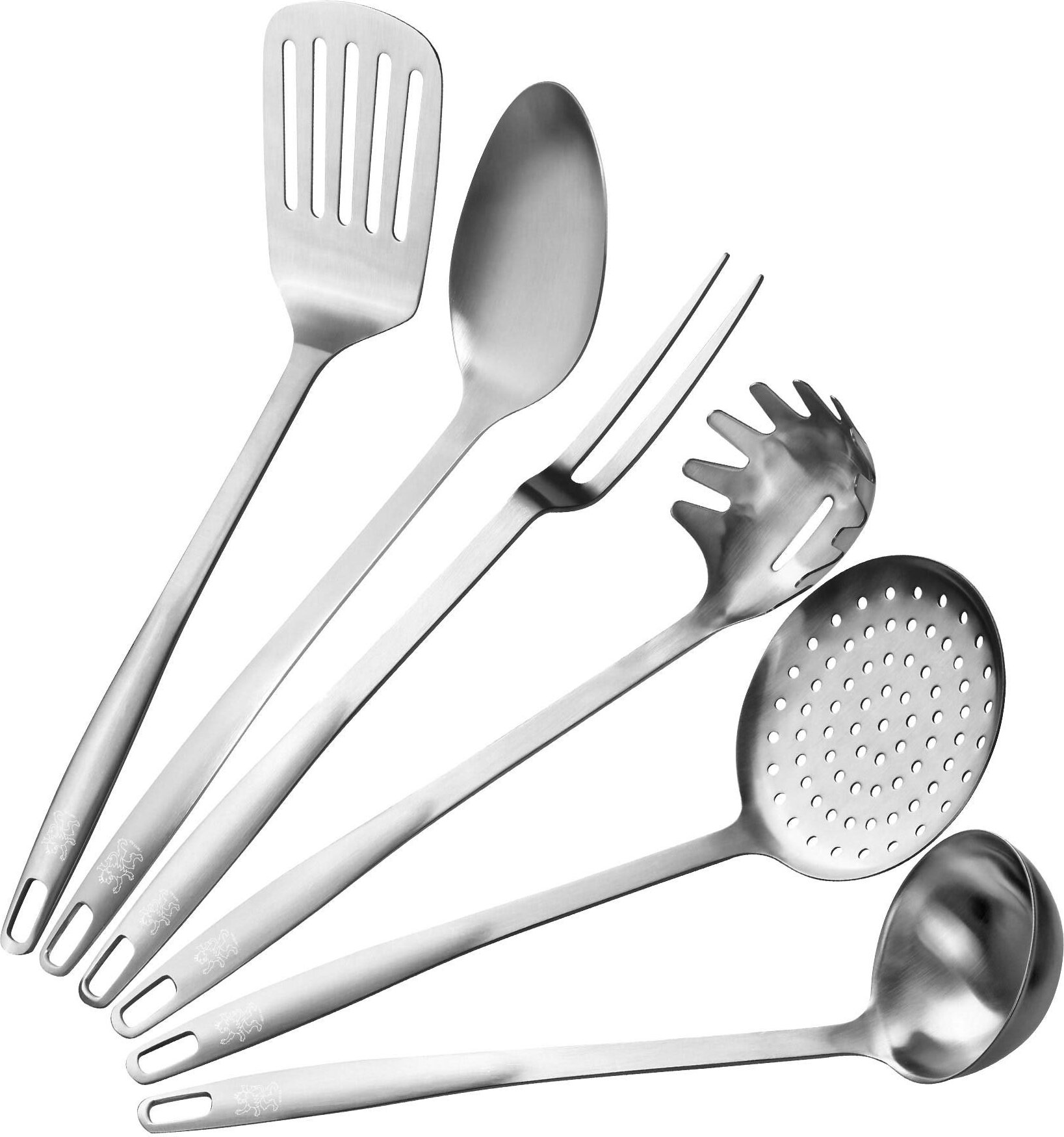 Stanley Rogers Küchenhelfer-Set, Kochbesteck aus hochwertigem Edelstahl mit Premium Oberflächenveredlung in satinierter Optik - spülmaschinengeeignet, Menge: 1 x 6er Set 1103414