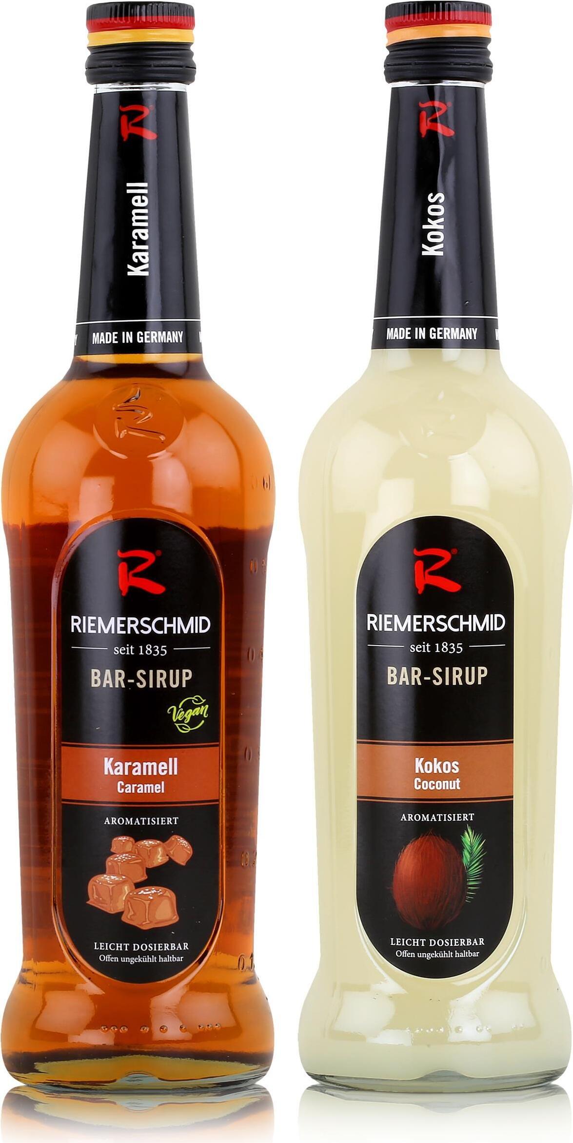 Riemerschmid Bar-Sirup Karamell 0,7L & Bar-Sirup Kokos 0,7L