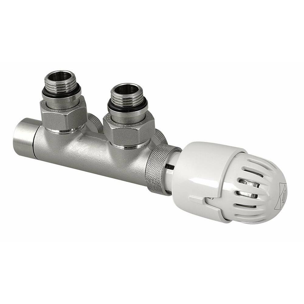 HAK TOP 50 Anschlussset für Mittelanschluss 50mm, rechts, Nickel/Weiß CP9710