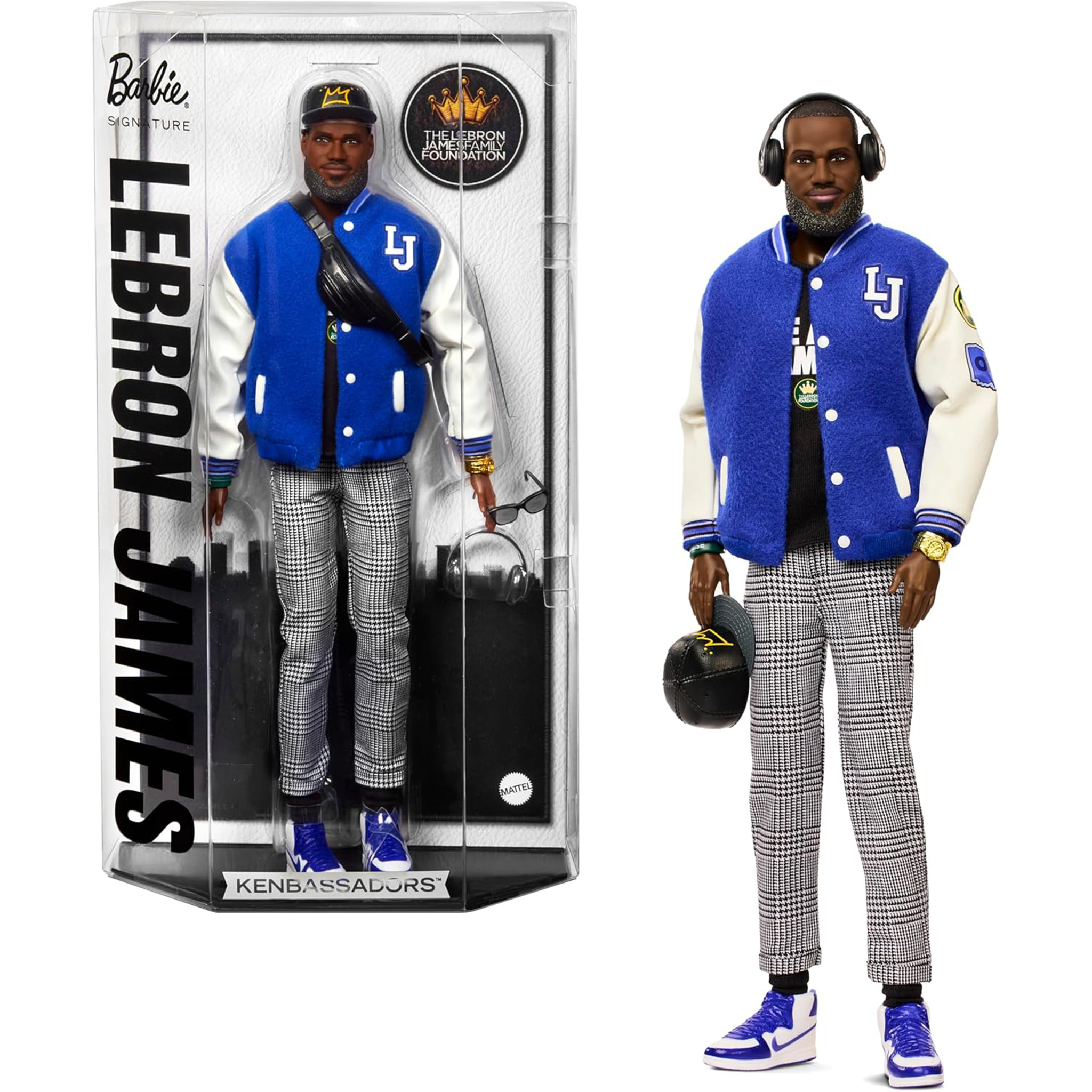 Mattel Puppe Barbie Signature LeBron James Kenbassadors Dollbeschdigt HRM33,