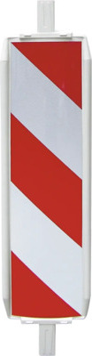 Schake Kunststoffbake Typ 60 zum univ. Absichern von Baustellenbereichen rechts- & linksweisend weiß-rot 1300 mm x 315 mm Stutz