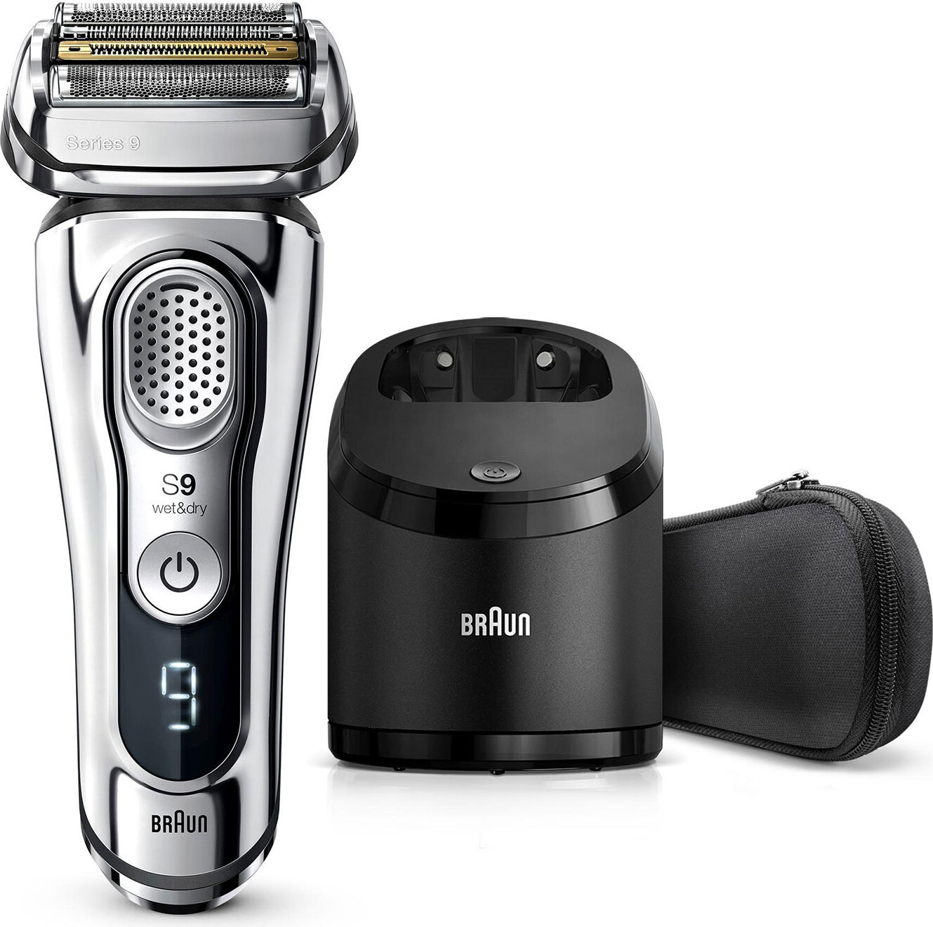 Braun 9375C Series 9 + holiaci strojček strieborný